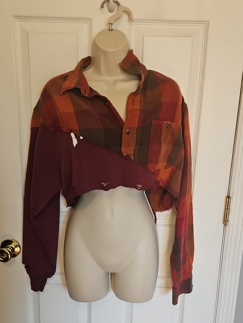 Furst of a Kind Plaid Crop Top